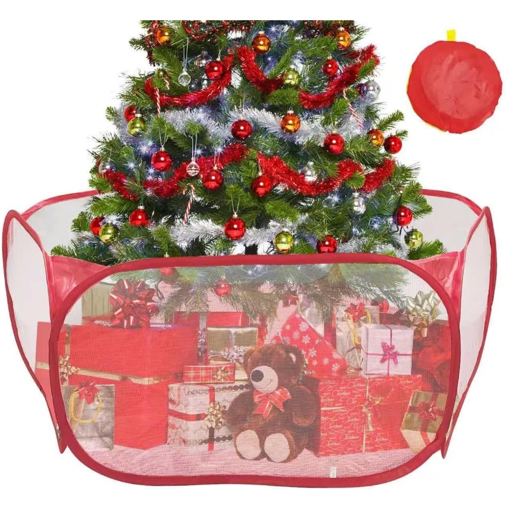 Christmas Tree Barrier for Small Pet PopUp Fence for Kid BallPit Pet Enclosure